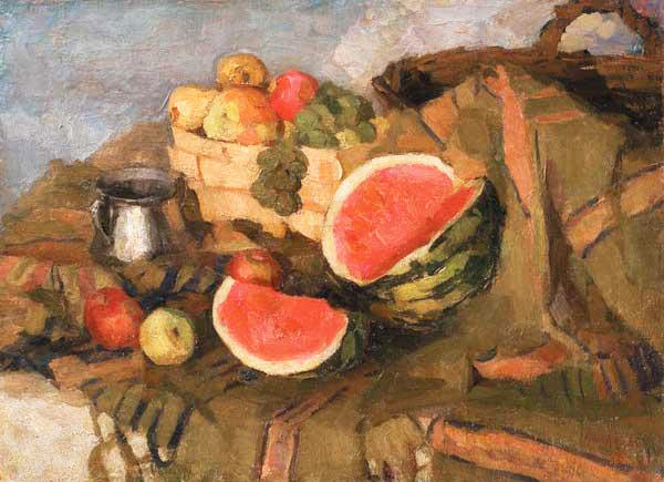 «Натюрморт із кавуном». 1956. Полотно, олія